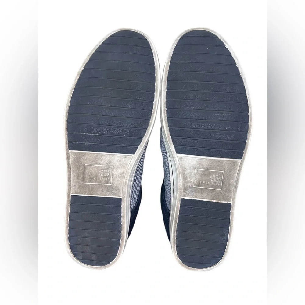 Ben Sherman, Blue/White Canvas Oxford Lace Up Casual Sneaker